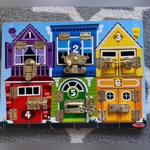 Melissa & Doug Colorful Wooden Latches Board